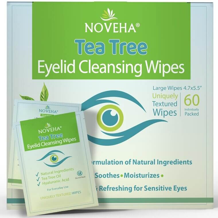 NOVEHA Tea Tree Eyelid Wipes - Refreshing Cleanse for Your Eyes - Don’t Miss the 30% Discount!