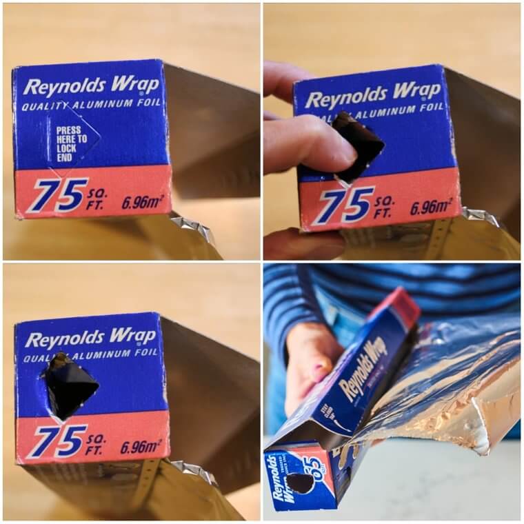 The Holes on Aluminum Foil Boxes Are There to Make Life Easier