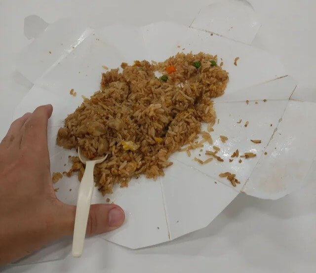 Cardboard Takeout Containers Can Double as Plates