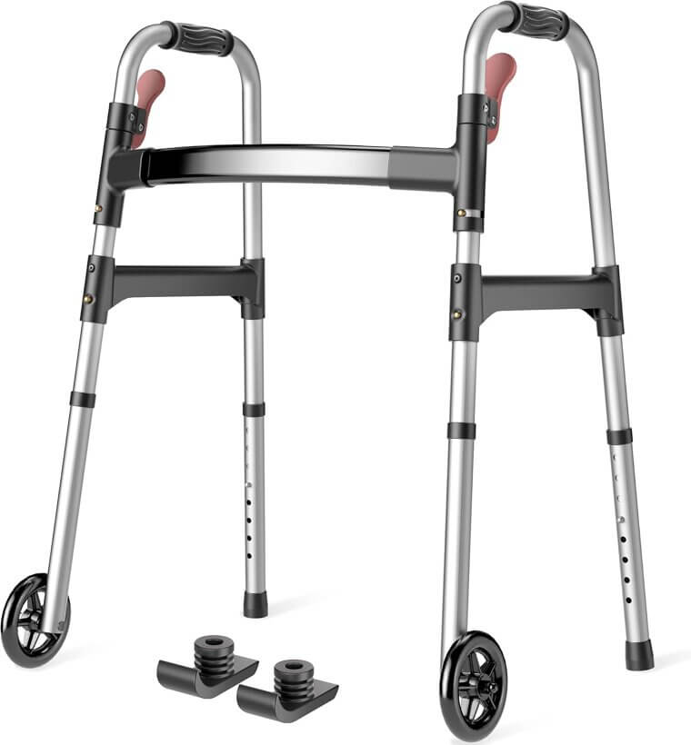 HOMLAND Senior Walker - Lightweight, Adjustable, and Reliable - Enjoy 15% Off!