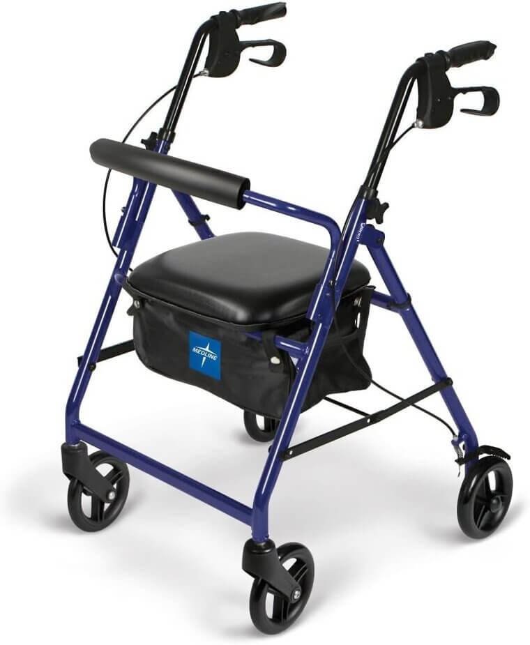 Medline Rollator Walker - Lightweight, Foldable Mobility Aid for Seniors - 20% Off!