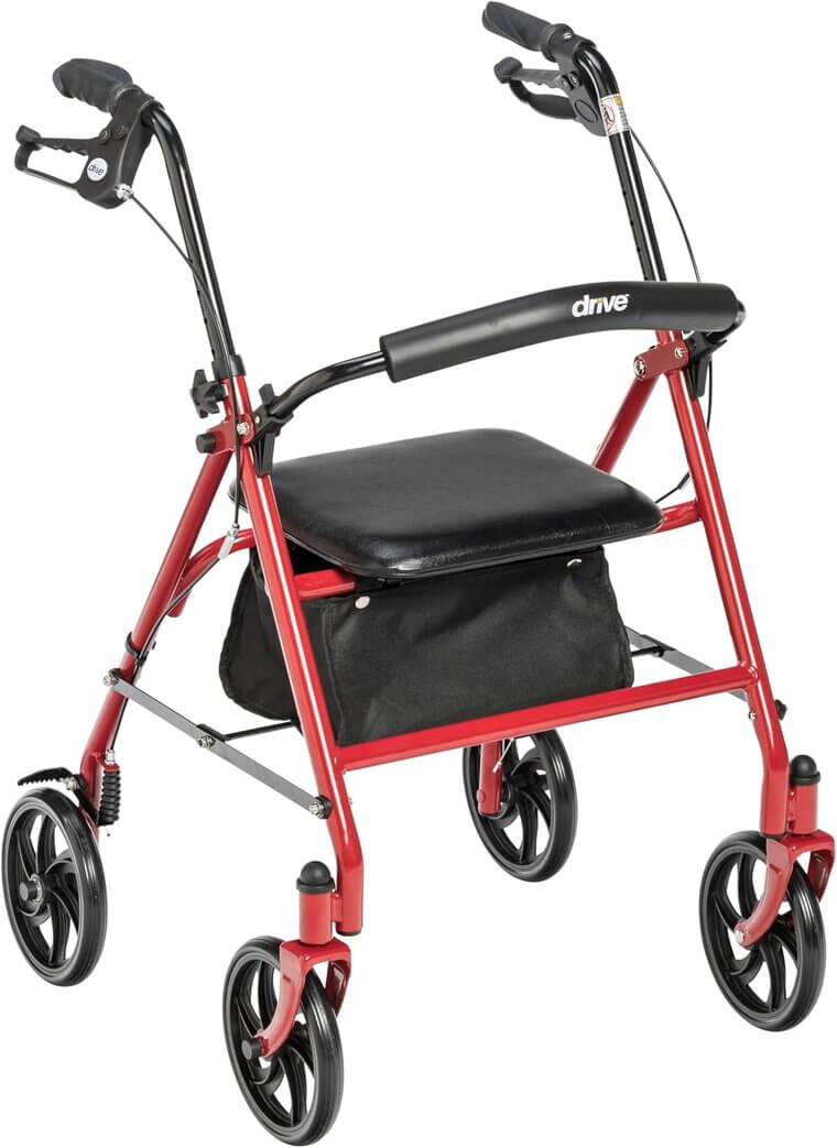 Drive Rollator Walker - Comfortable Mobility Support with Seat - Don’t Miss the 19% Discount!