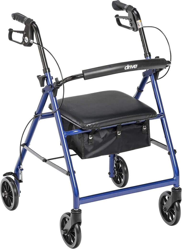 Drive Rollator Walker - Lightweight Mobility Aid with Padded Seat - Don’t Miss the 28% Discount!