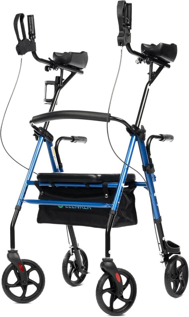ELENKER Upright Walker - Lightweight, Foldable, Adjustable for Seniors - Don’t Miss the 7% Discount!