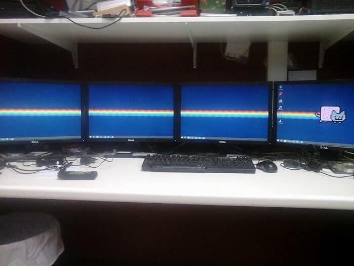 Papel pintado ideal para una configuración de 4 monitores