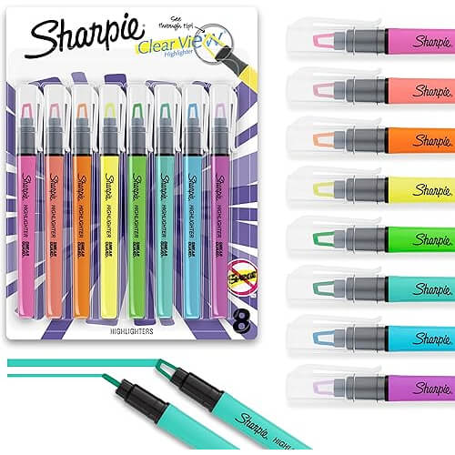 Vibrant Sharpie Clear View Highlighters that Make Studying Easier. Now 22% Off!