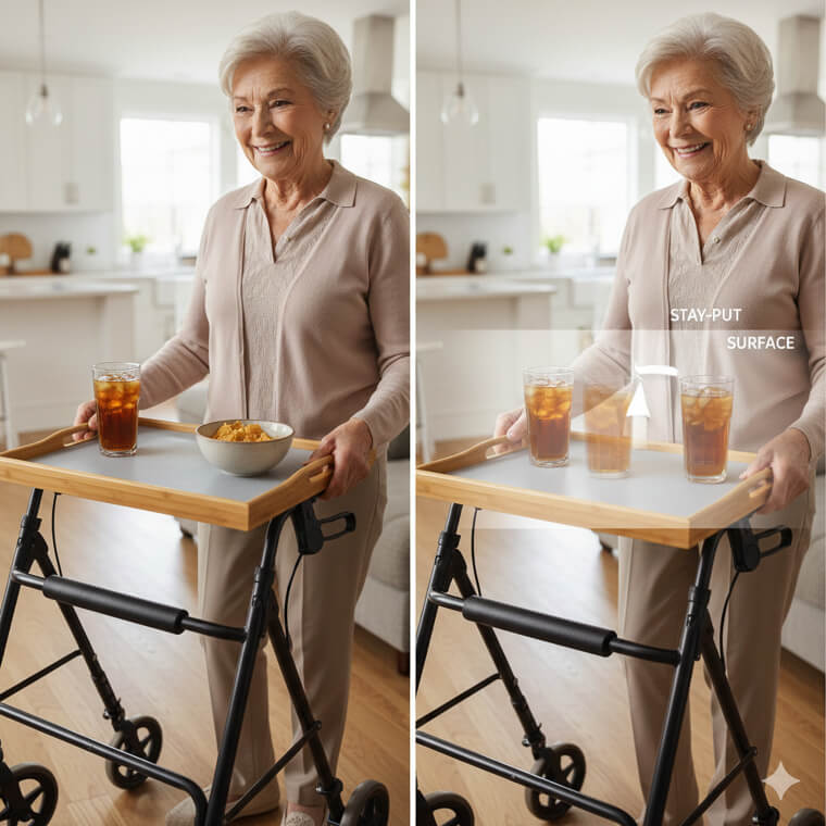 The "Non-Slip" Tray Surface