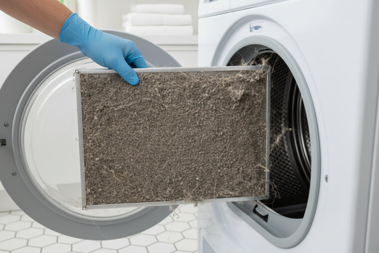 Dryer Lint Starts Fires in Minutes