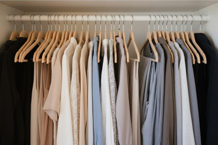 Backward Hangers Save Closet Space