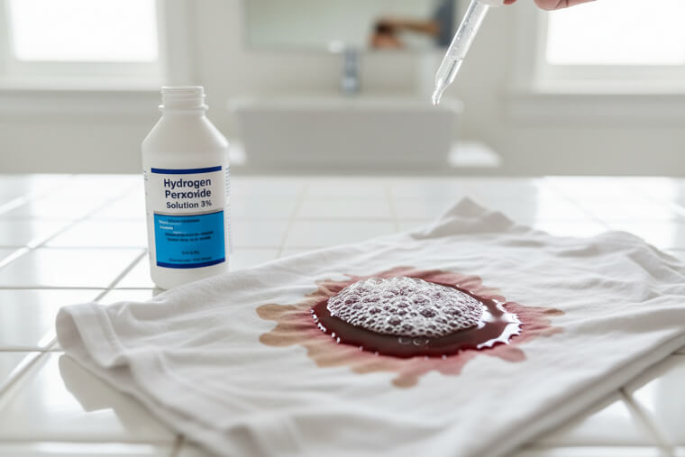 Hydrogen Peroxide Removes Blood Stains Instantly