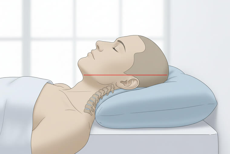 Proper Pillow Height Prevents Neck Pain