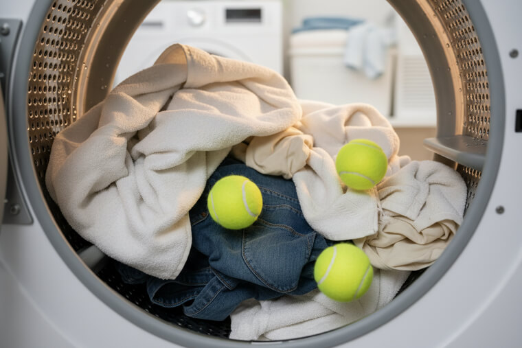 Tennis Balls Make Clothes Dry 40% Faster