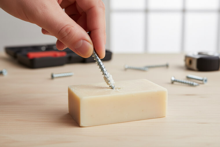 Soap on Screws Prevents Stripped Heads