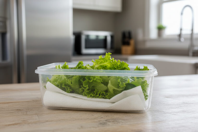 Paper Towels Keep Lettuce Fresh for Weeks