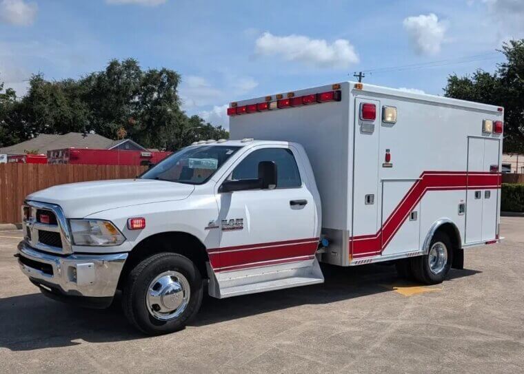 ​2013 Dodge Ram 3500 4×4 6.7L Cummins Diesel Type I Ambulance: $69,900