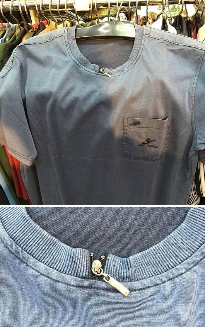 When You Want To Make The Shirt Into A V-Neck