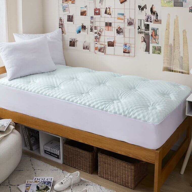 Hansleep Memory Foam Twin XL Mattress Topper – Elevate Dorm Comfort, Sleep Better!