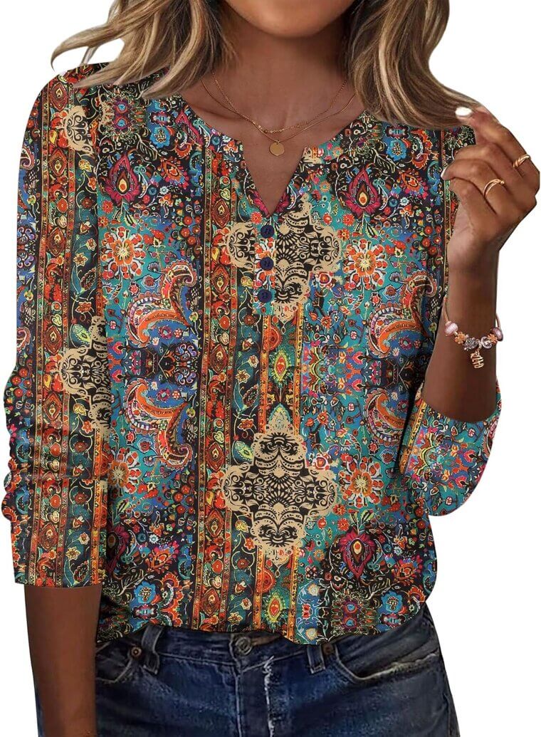 Zeagoo V Neck Blouses - Perfect for Work or Casual Wear - Now 10% Off!