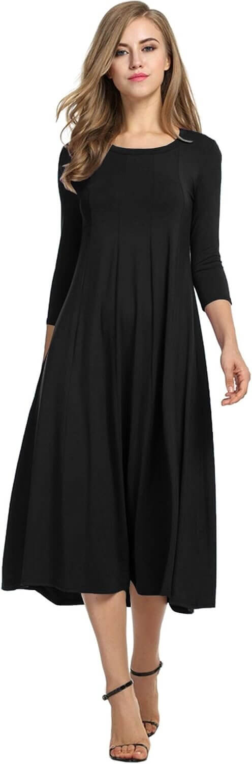 HOTOUCH Midi Dress - Versatile Style for Any Occasion 