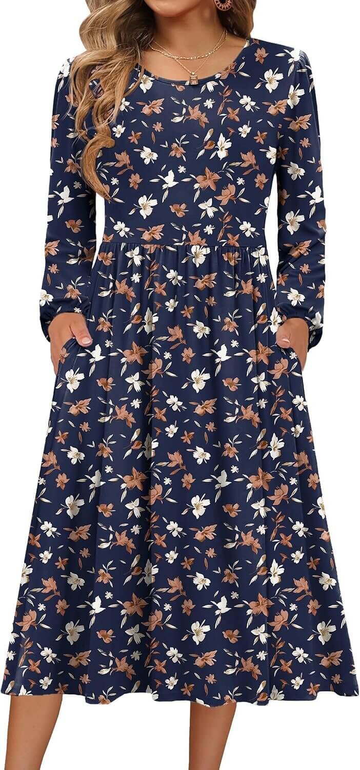 Zeagoo Boho Midi Dress - Flowy, Stylish, and Perfect for Fall! - Don’t Miss the 37% Discount!