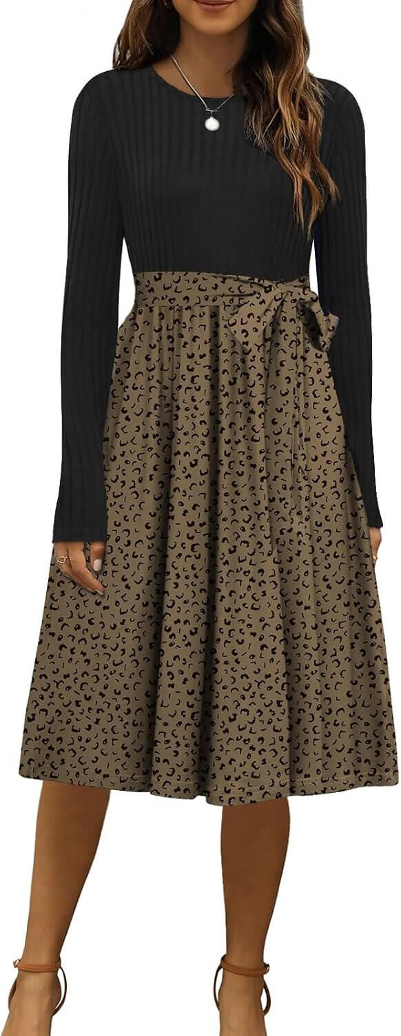 Boho Maxi Sweater Dress - Cozy Elegance for Fall & Winter 