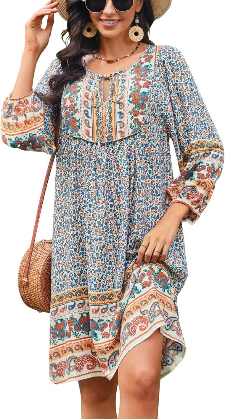 Chic Bluetime Summer Dress - Perfect Boho Style for Any Occasion - 14% Off!