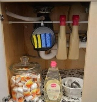 Tension Rods in Cupboards