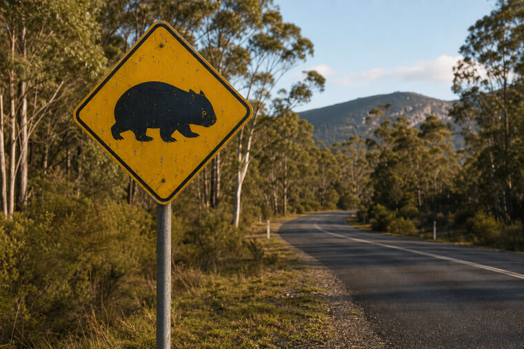 Australia's "Wombat Crossing" Road Markers