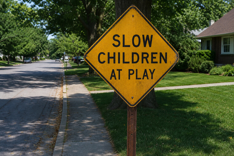 Caution: "Slow Children" Playing Ahead
