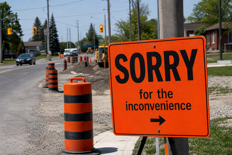 The Canadian "Sorry" Detour Sign Goes Viral
