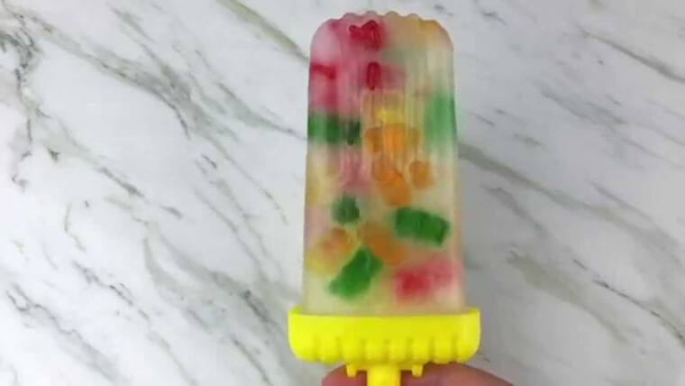 Popsicles Made From Gummy Bears