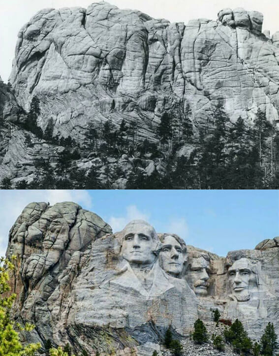 Mount Rushmore - 1922 & 2018