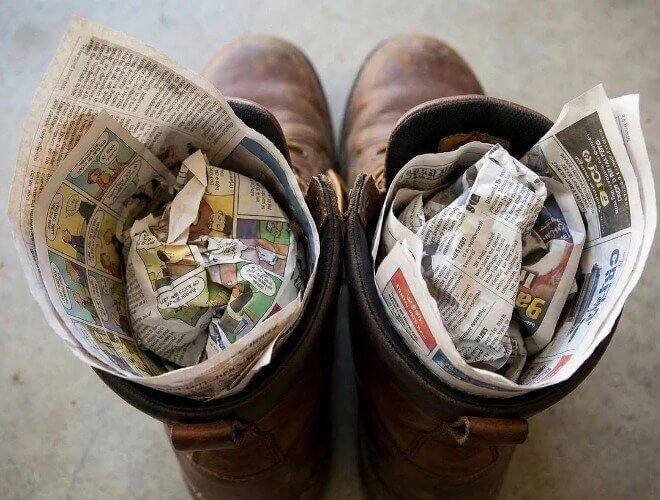 Remove Shoe Odor With Newspaper
