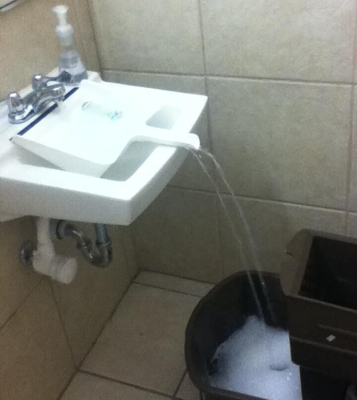 Use a Dustpan to Fill Large Buckets