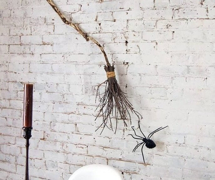 A DIY Witch's Broom From Some Twigs