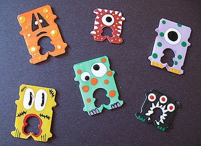 Make Mini Monsters Out of Bread Tags