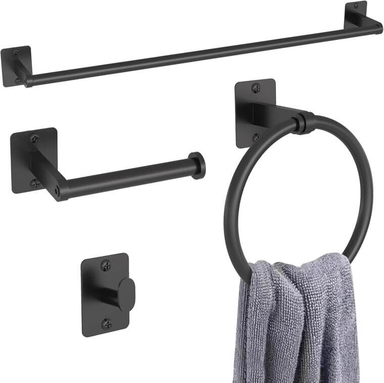 Matte Black Bath Set - Elevate Your Bathroom Style! - Don’t Miss the 16% Discount!