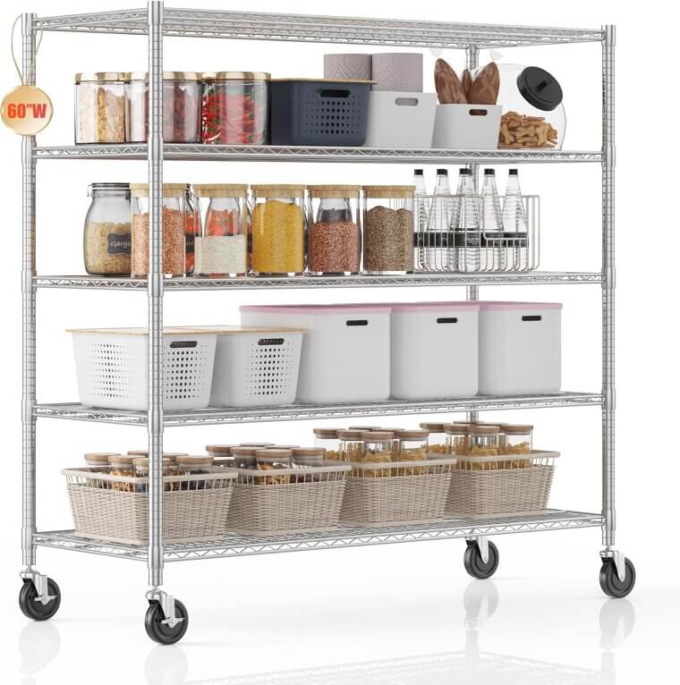 Homdox Storage Racks - Heavy Duty, Adjustable Shelving for Any Space 