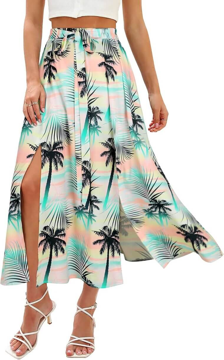 Hawaiian Floral Maxi Skirt - Perfect for Any Occasion! 