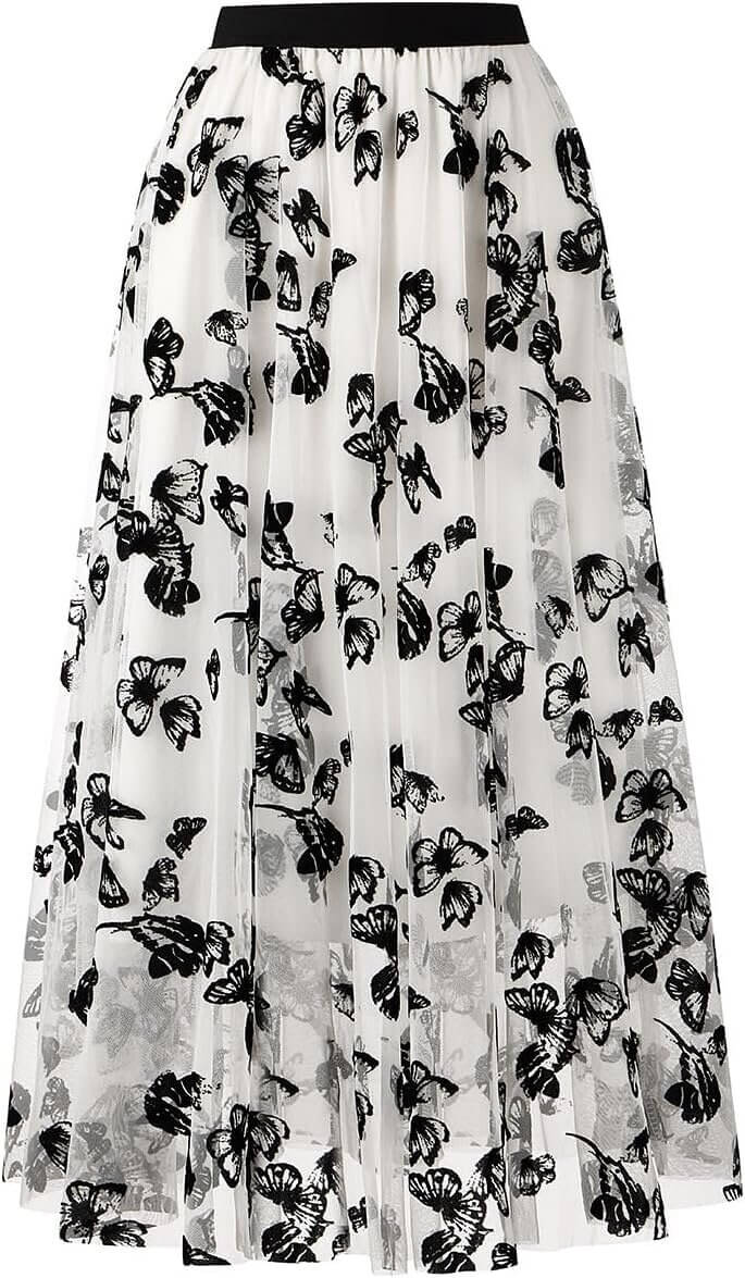 Floral Midi Skirt - Trendy A-Line for Every Occasion - Don’t Miss the 12% Discount!