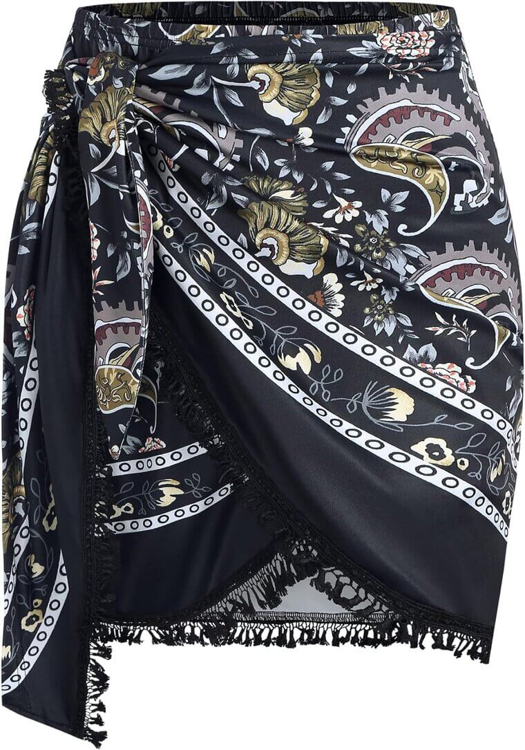 ZAFUL Boho Slit Skirt - Perfect for Beach Days & Casual Outings 