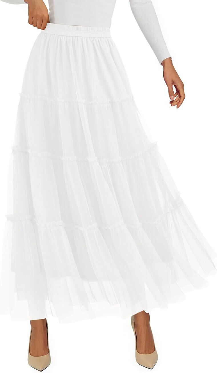 PRETTYGARDEN Tulle Skirt - Flowy Fairy Style for Any Season - Now 36% Off!