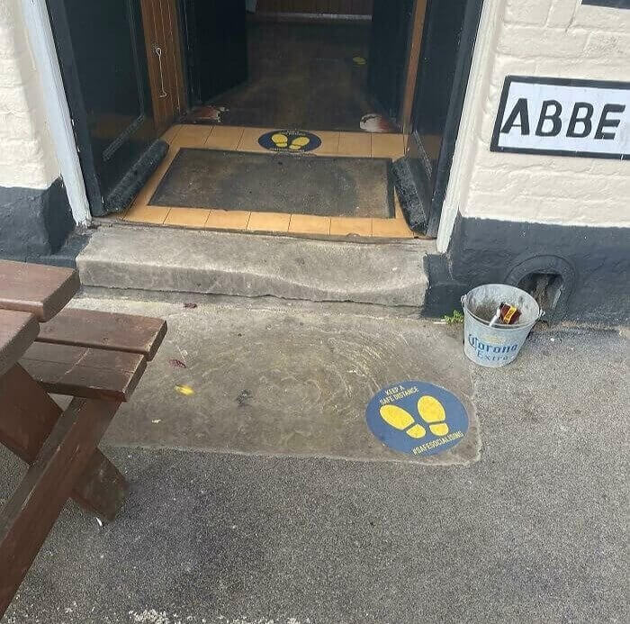 160 Years Of Foot Traffic Written Out On The Doorstep