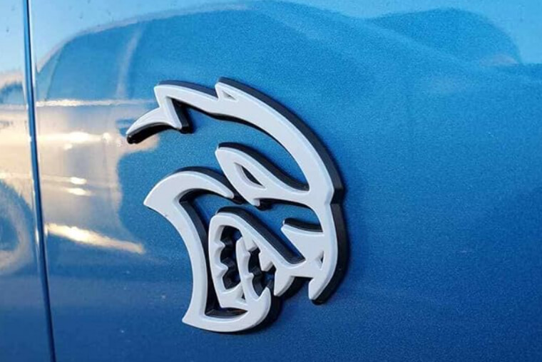 Dodge Charger Hellcat Logo Details
