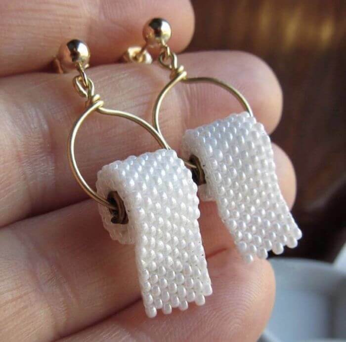 Toilet Paper Earings