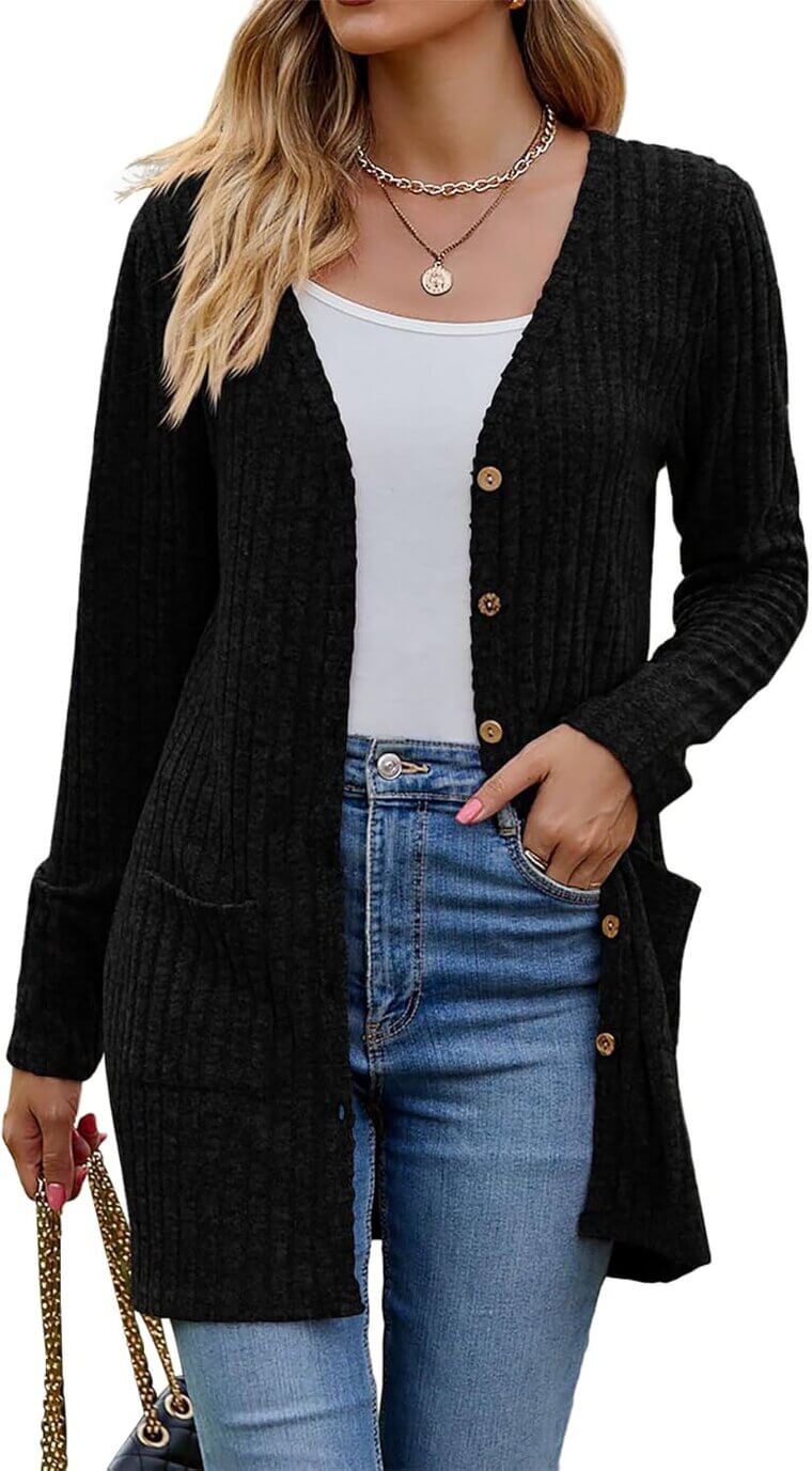 Fall Fashion Cardigan - Lightweight, Soft & Stylish with Pockets - Now 10% Off!
