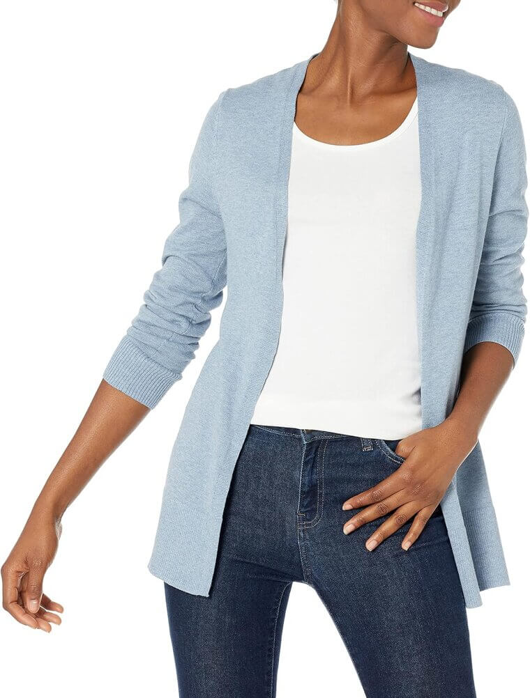 Women's Open-Front Cardigan - Comfort & Style for All Sizes 