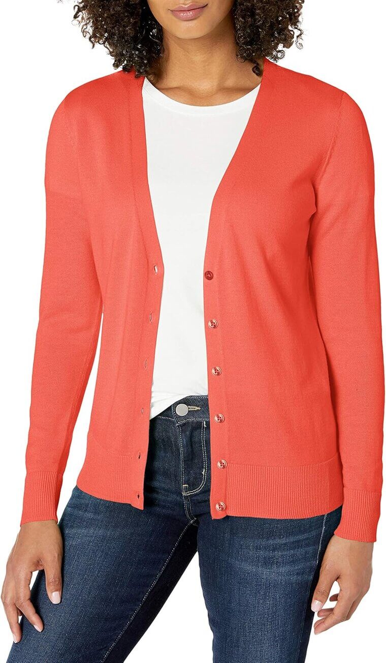 Women's V-Neck Cardigan - Lightweight, Stylish Comfort 