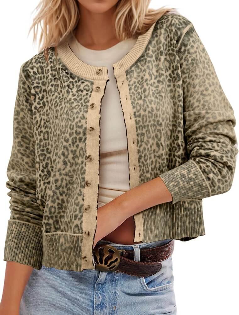 Leopard Cardigan - Chic Cheetah Print for Stylish Comfort - Now 24% Off!