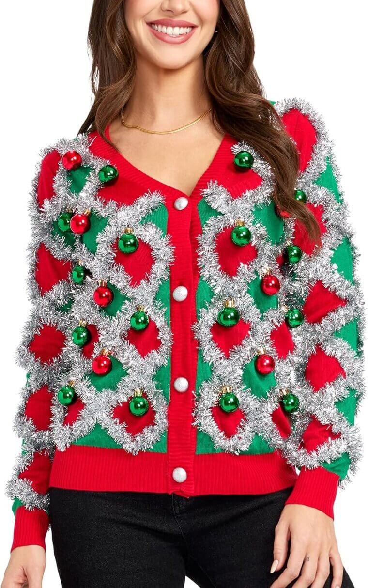 Tipsy Elves Cardigan - Cute Ugly Christmas Sweaters for Women 